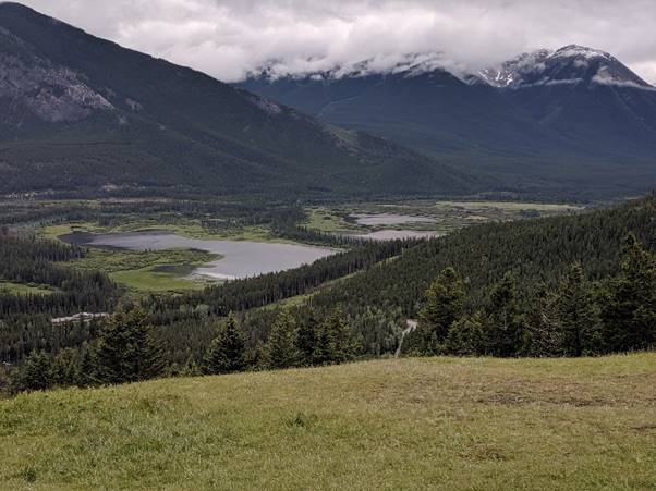 Vermilion Lakes view from Mount Norquay Viewpoint