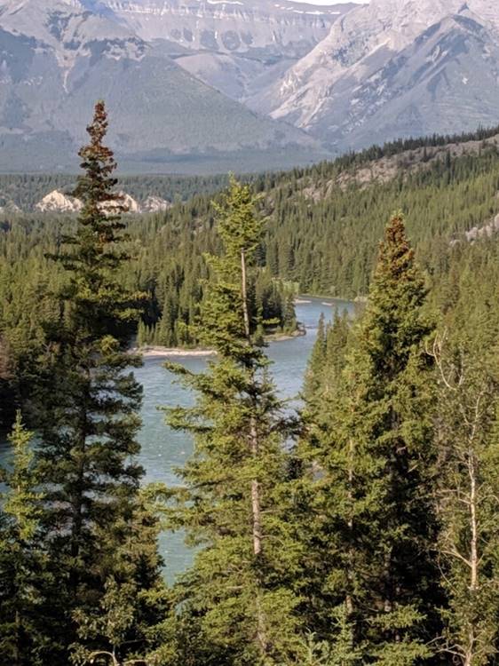 Banff Springs Hotel view of Bow River