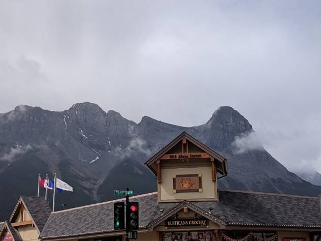 View from Canmore Main Street (8th Street)