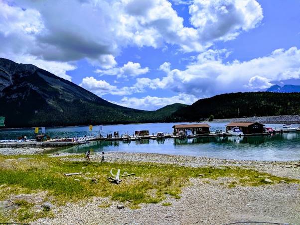 Lake Minnewanka (entering into it)