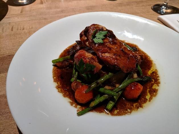 Saltlik - Hunter Chicken ( sour cream mashed potatoes, peppercorn mushroom demi-glace & asparagus)