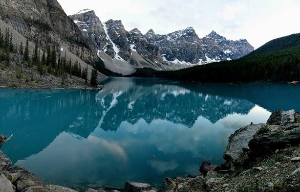 Moraine Lake evening, from Rockpile