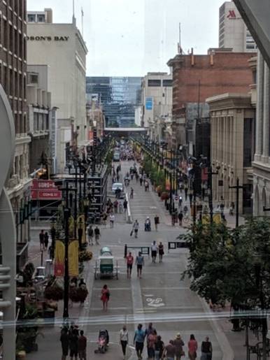 View from Bankers Hill onlooking Stephen Avenue